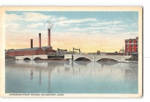 Bridgeport Connecticut CT Postcard 1915-1930 Congress Street Bridge