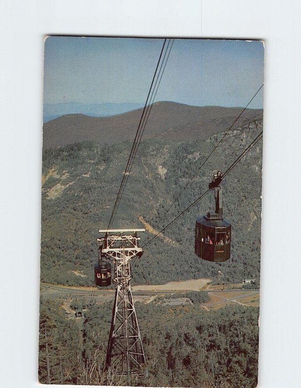 Postcard Cannon Mountain Aerial Tramway, Franconia Notch, New Hampshire, USA