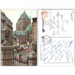 Postcard Le Château Frontenac Quebec Canada Architecture 1962