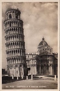 RPPC Postcard Pisa Italy Campanile E Abside Duomo Leaning Tower