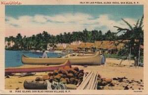 Postcard Pine Island San Blas Indian Village Panama