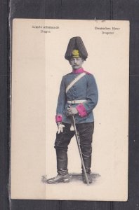 GERMANY, SOLDIER, DRAGOON, c1910 ppc., unused.