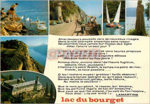 Postcard Modern Lake Bourget (Savoie) Boats Swan