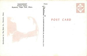 Hyannis Cape Cod Massachusetts 1950s Postcard Siasconset Excursion Boat