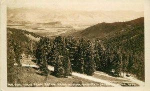 Jackson Hole Wyoming 1932 RPPC Photo Postcard Teton Pass View 21-9771