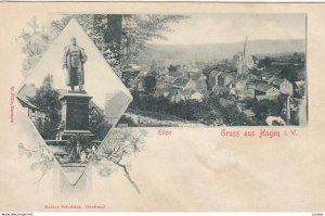 Gruss aus Hagen i.W. , Germany , 1890s ; 2 view postcard