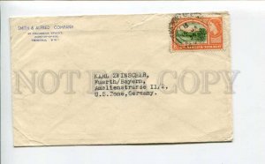 421997 TRINIDAD & TOBAGO to GERMANY US Zone 1955 year real posted COVER