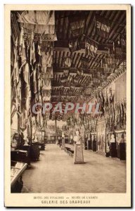 Old Postcard Paris Hotel Des Invalides Museum of L & # 39Armee Gallery Flags ...