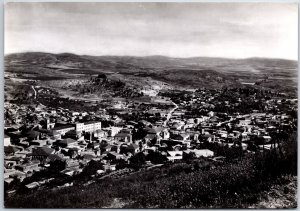 VINTAGE CONTINENTAL SIZED POSTCARD PANORAMIC VIEW OF NAZARETH REAL PHOTO 1950s