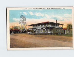 Postcard Summit House Top of Jacob's Ladder in the Berkshires Massachusetts USA