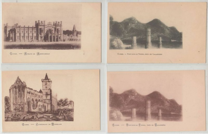 SCOTLAND ECOSSE CASTLES UK 35 Vintage postcards Mostly pre-1920 (L2796)