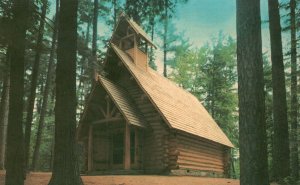 Vintage Postcard 1965 Chapel In The Pines Honor Of A Donald Johnston Grayling MI