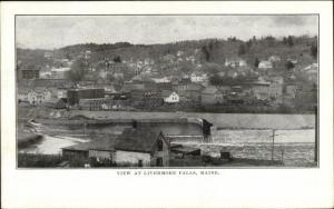 Livermore Falls ME General View c1905 Postcard