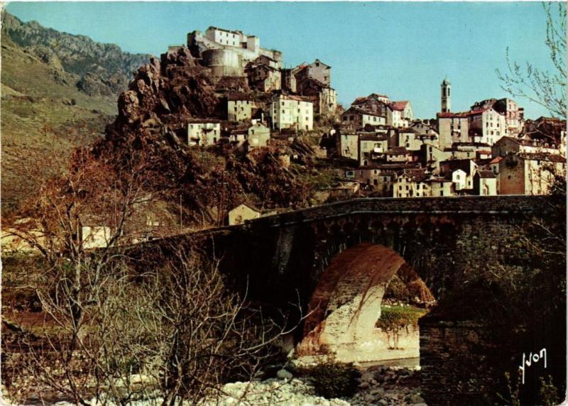 CPM CORSE- Corte- La Ville et son Vieux Pont sur le Tavignano. (711036)