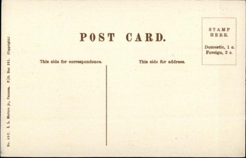 Panama Canal Zone Gorgon Street Scene Bldgs c1910 Postcard