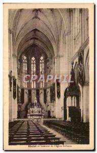 Old Postcard Cholet Interior of The Church St Pierre