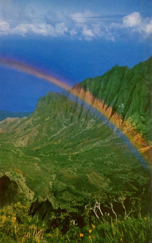 HI - Kauai. Kalalau Valley and Rainbow 