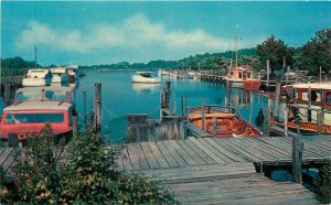 Colorpicture Henlopen Yacht Basin Rehoboth Beach Delaware 1950s Tingle 20-11332