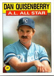 1986 Topps Baseball Card AL All Star Dan Quisenberry sk10689