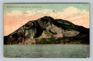 Scenic Hudson River, Break Neck Mountain, Vintage New York c1916 Postcard