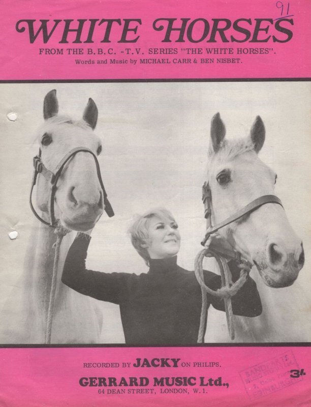 The White Horses Jacky BBC TV Series 1960s Sheet Music