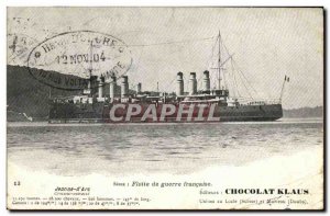 Old Postcard Boat Navy Joan of Arc Cruiser Breastplate Klaus chocolate