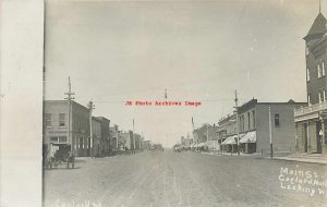 MI, Gaylord, Michigan, RPPC, Main Street, Looking West, 1912 PM, Photo