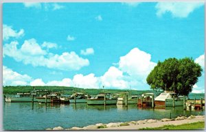 Cruisers Municipal Dock Boyne City Michigan Eastern End Lake Charlevoix Postcard