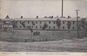 Vermont Barton Landing Main Street View Of Mills And Common