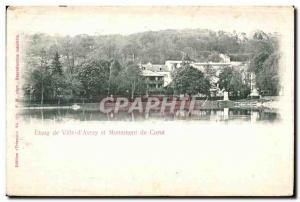 Old Postcard Ville D Avray Corot and Monument