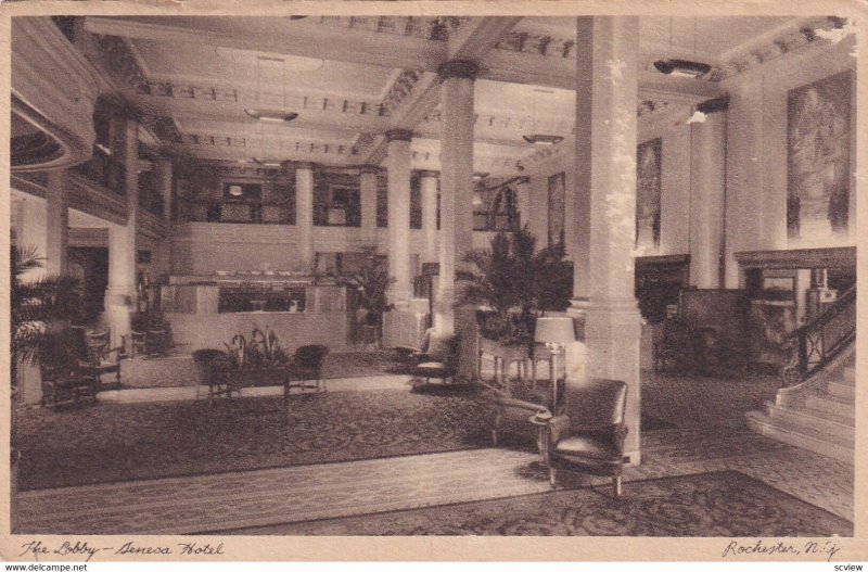 ROCHESTER, New York, 1900-1910s; The Lobby, Seneca Hotel