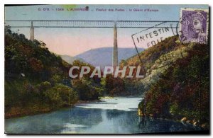 Old Postcard Auvergne Viaduct Fades the giant of Europe