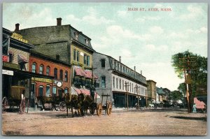 AYER MA MAIN STREET ANTIQUE POSTCARD