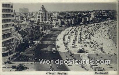 Playa Pocitos Montevideo Uruguay, South America Writing on back 