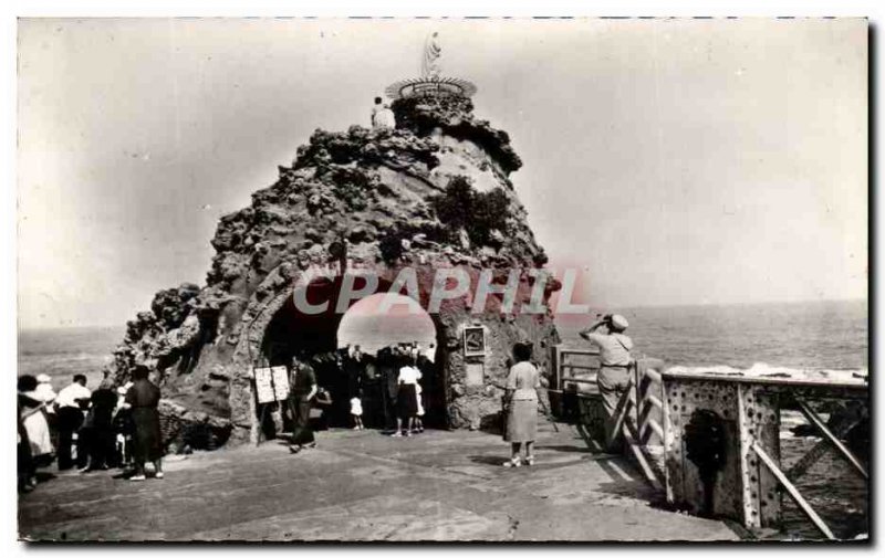 Old Postcard Our Beautiful Pyrenees Biarritz Rocher de la Vierge