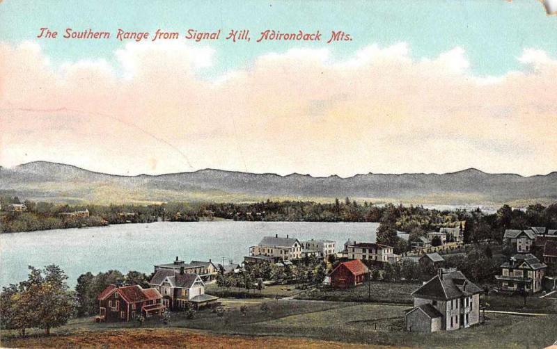 Adirondack Mountains New York Southern Range from Signal Hill Postcard J48174