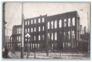 c1910 Third Jefferson Flood Disaster Collapse Building Dayton Ohio OH Postcard