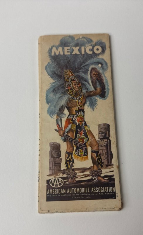 Lot 5 Vintage AAA Mexico Foldout Maps
