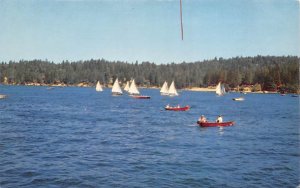 Sailboats on the lake Small Boat Unused 