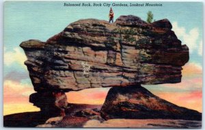 Postcard - Balanced Rock, Rock City Gardens - Lookout Mountain, Georgia