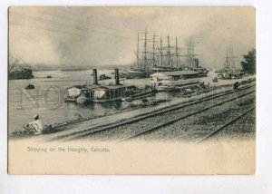 299720 INDIA CALCUTTA Shipping on Hooghly Vintage postcard