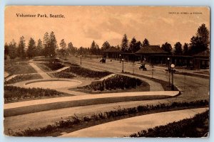 Seattle Washington WA Postcard Volunteer Park Exterior View Field 1910 Vintage