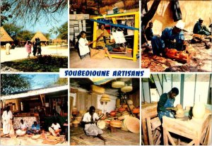 Dakar, Senegal  MARCHE SOUBEDIOUNE ARTISANS Craft Market~Artists  4X6 Postcard