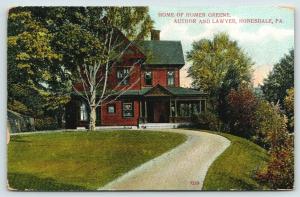 Honesdale Pennsylvania~Homer Greene Home~Lawyer & Author~Blind Brother~1909 PC 