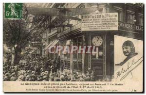 Old Postcard Bleriot monoplane The pilot sets by Leblanc Le Matin after the t...