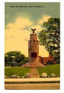 RI - West Warwick. World War Memorial