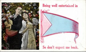 postcard blank Pennant Lovers 542 Being well entertained in.. So don't expect me