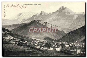 Old Postcard Peak Couar and white horse