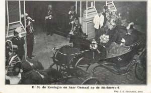 Royalty & political event royal parade Netherland H.M. Koningin de Marinewerf