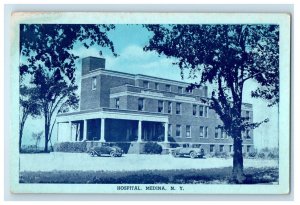 A Hospital Building And Cars Medina New York NY Posted Vintage Postcard